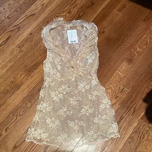 Only hearts sheer tank ruffles nude color tag was removed